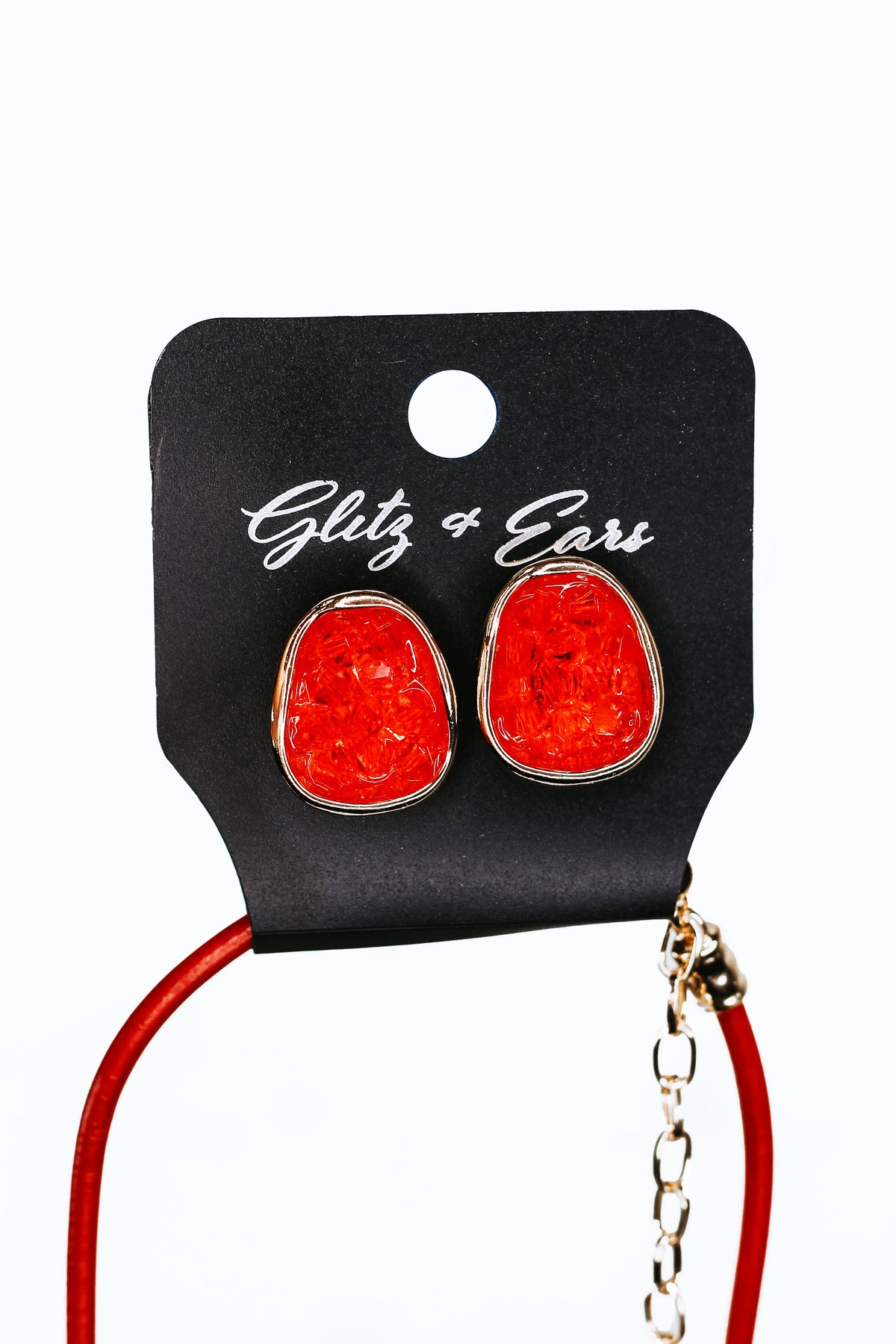 Indent Crushed Stone Rope Chain Necklace