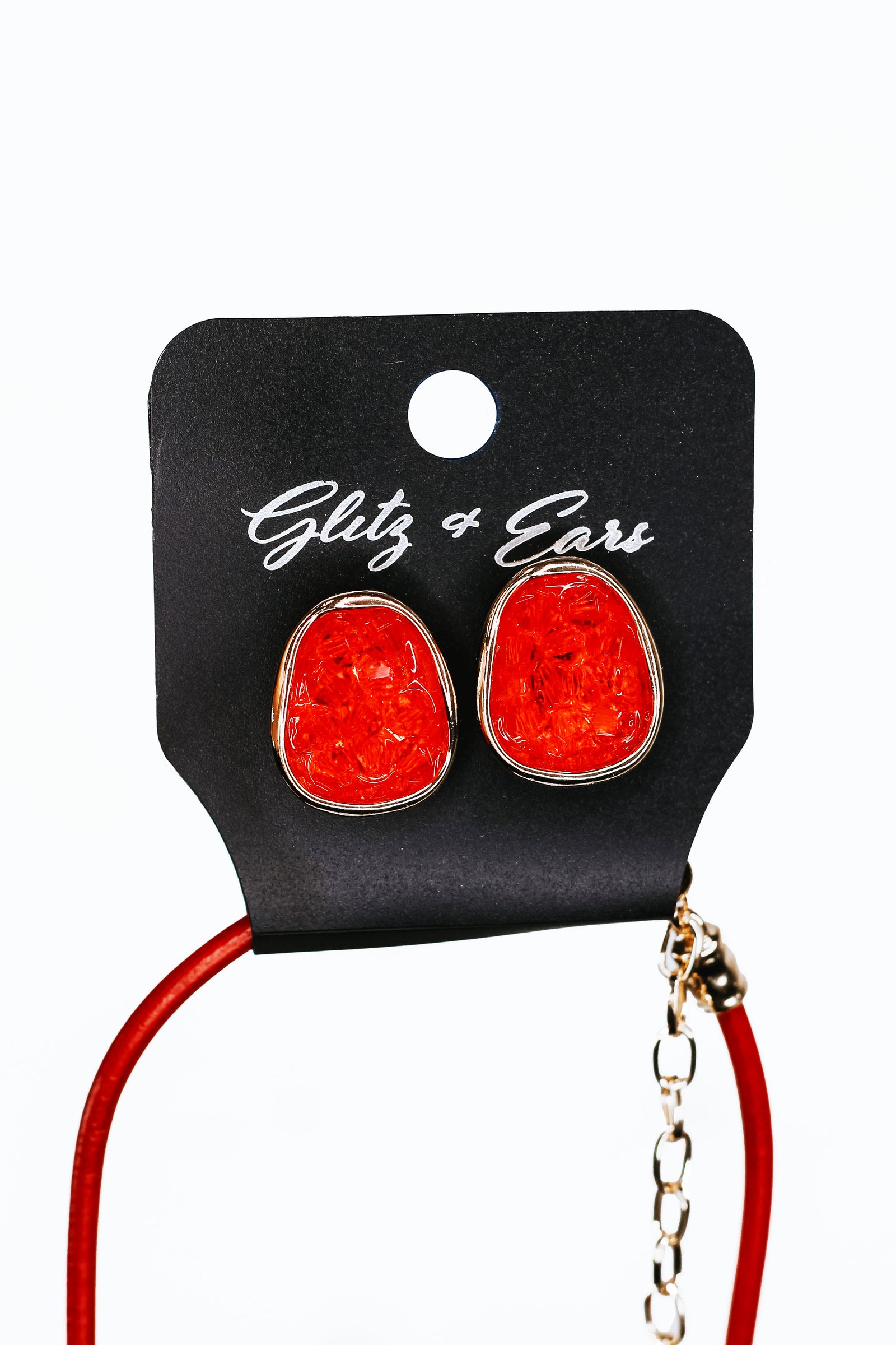 Indent Crushed Stone Rope Chain Necklace