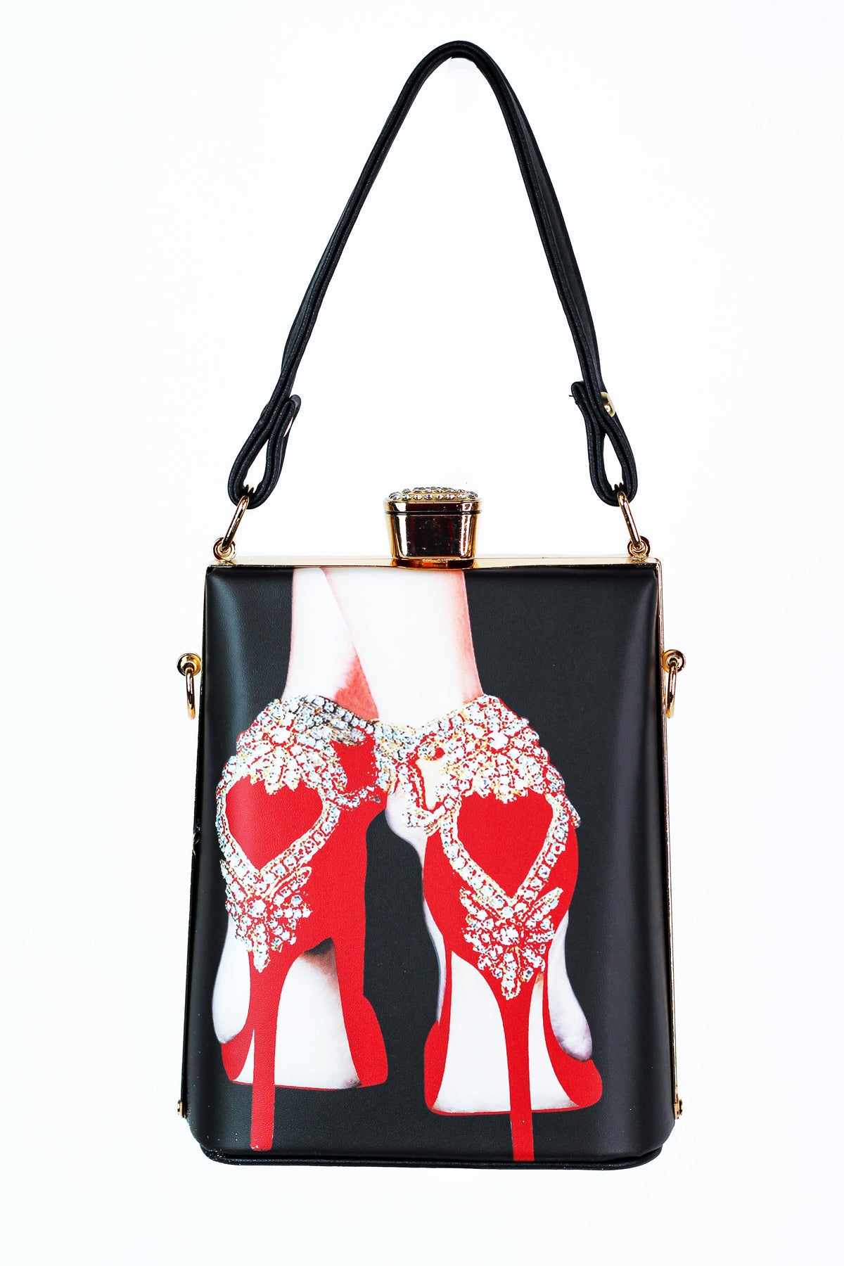 "Red Heels" Digital Print Rectangle Clutch