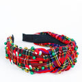 Thick Plaid Christmas Embellished Headband