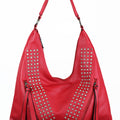 One Handle U-Top Purse w/ Front Zip Pockets & Rhinestone Accents