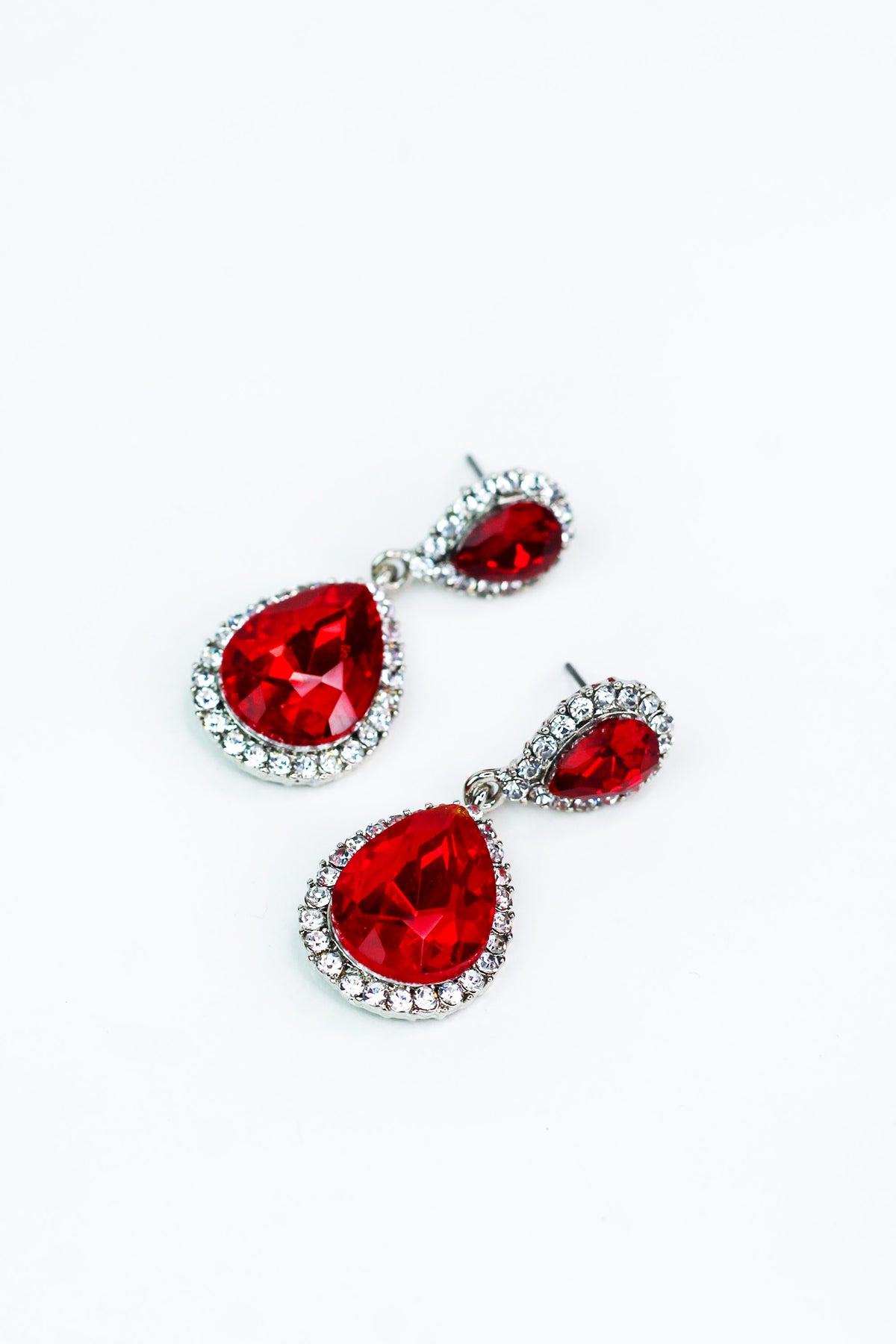 Teardrop Rhinestone Trim Earring - Glitz &amp; Ears Boutique