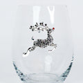 Rhinestone Reindeer Stemless Wine Glass