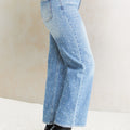 All Over Rhinestone  Embellishment Vintage Straight Leg Jeans Jeans
