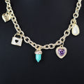 Rhinestone Accented Charm Necklace