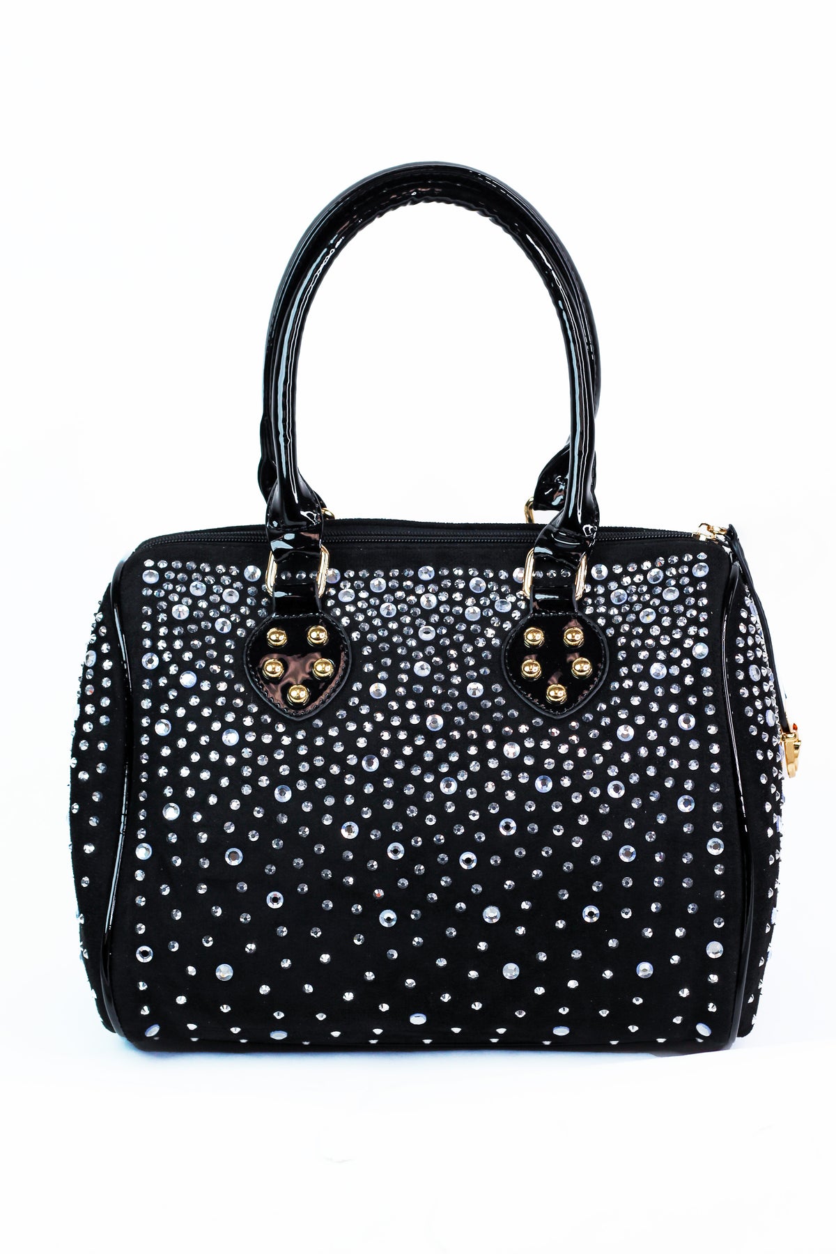 All Over Multisize Rhinestone Duffel Purse