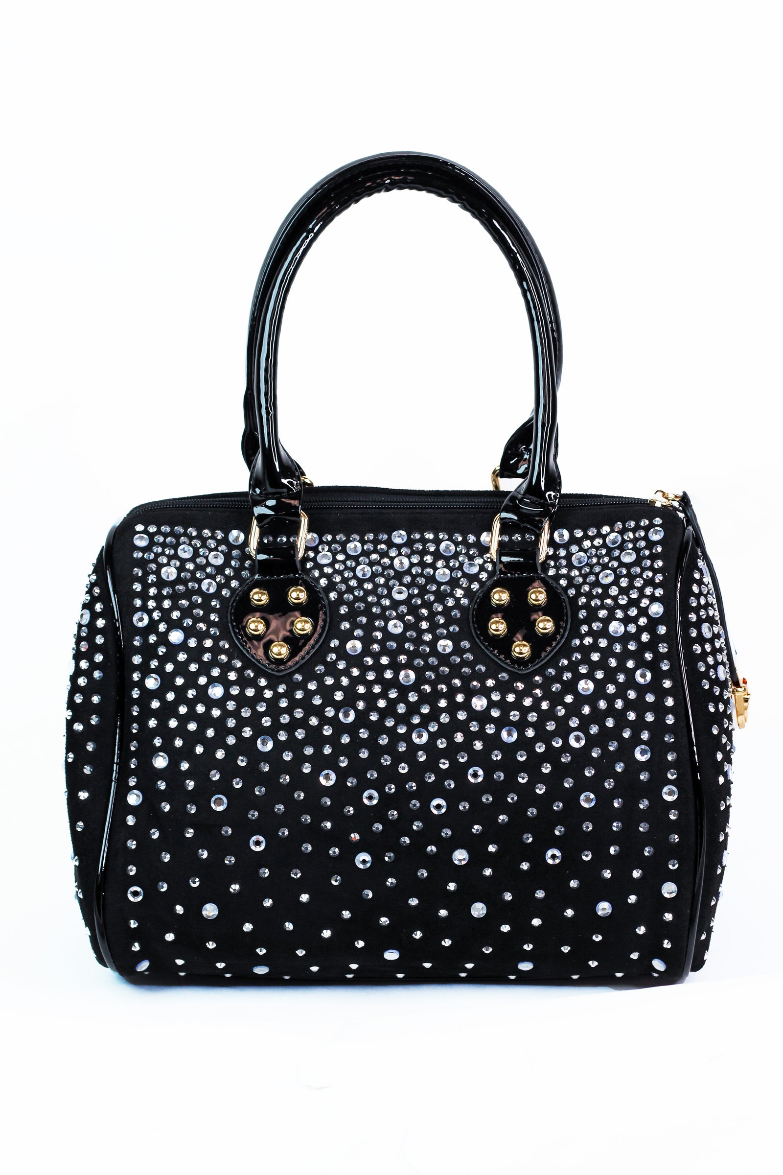 All Over Multisize Rhinestone Duffel Purse
