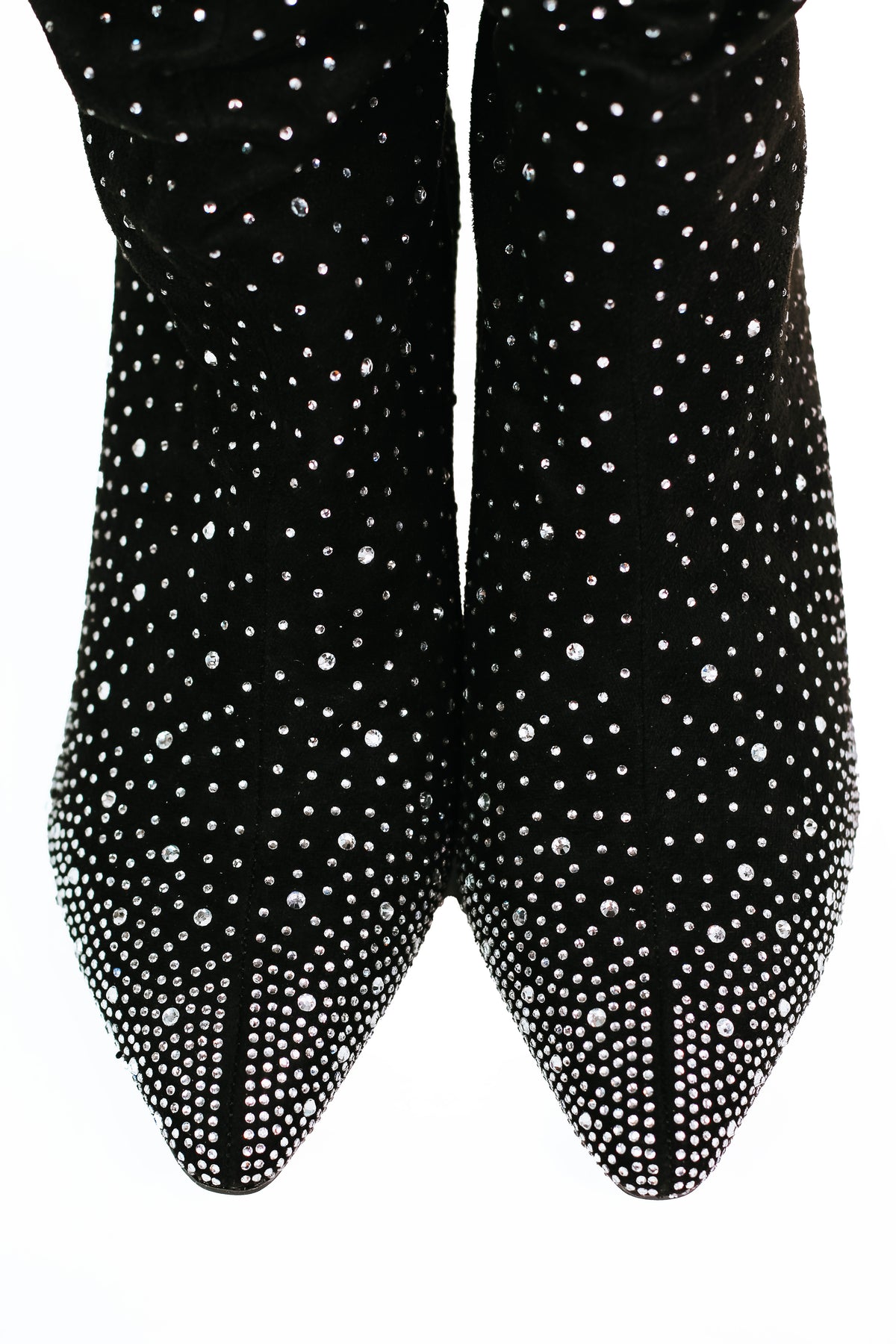 Pointed Toe Rhinestone Covered Boot w/ 3" Heel