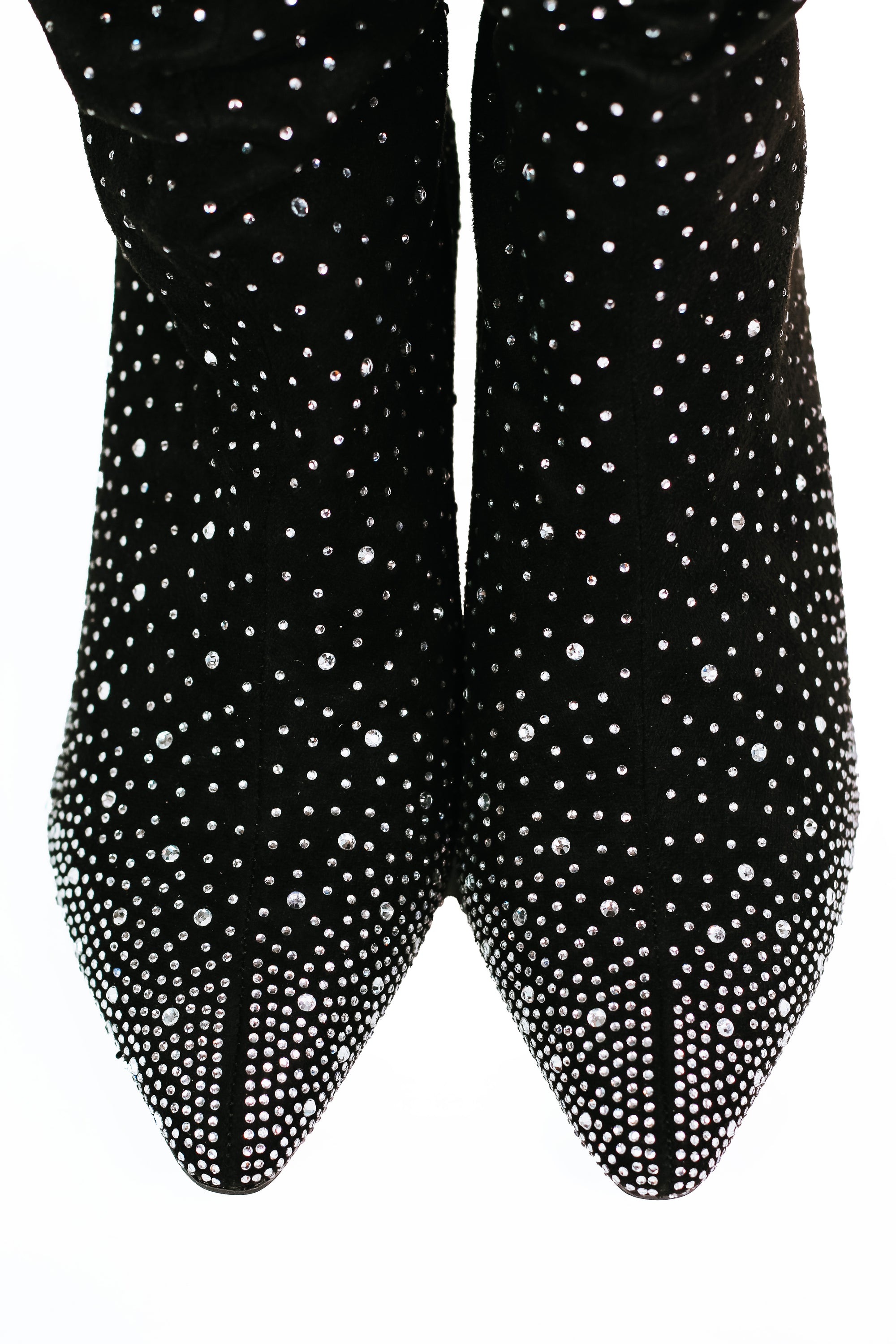 Pointed Toe Rhinestone Covered Boot w/ 3" Heel