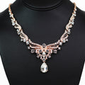 Rhinestone Metal Bar Scatter Stone & Teardrop Necklace - Glitz & Ears Boutique