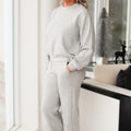 Rhinestone Front Accent Sweat Suit