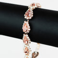 Teardrop Rhinestone Trim Tennis Bracelet