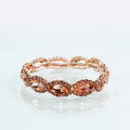 Sideway Almond Stone with Trim Stretch Bracelet