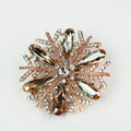 Rhinestone & Teardrops Snowflake Brooch