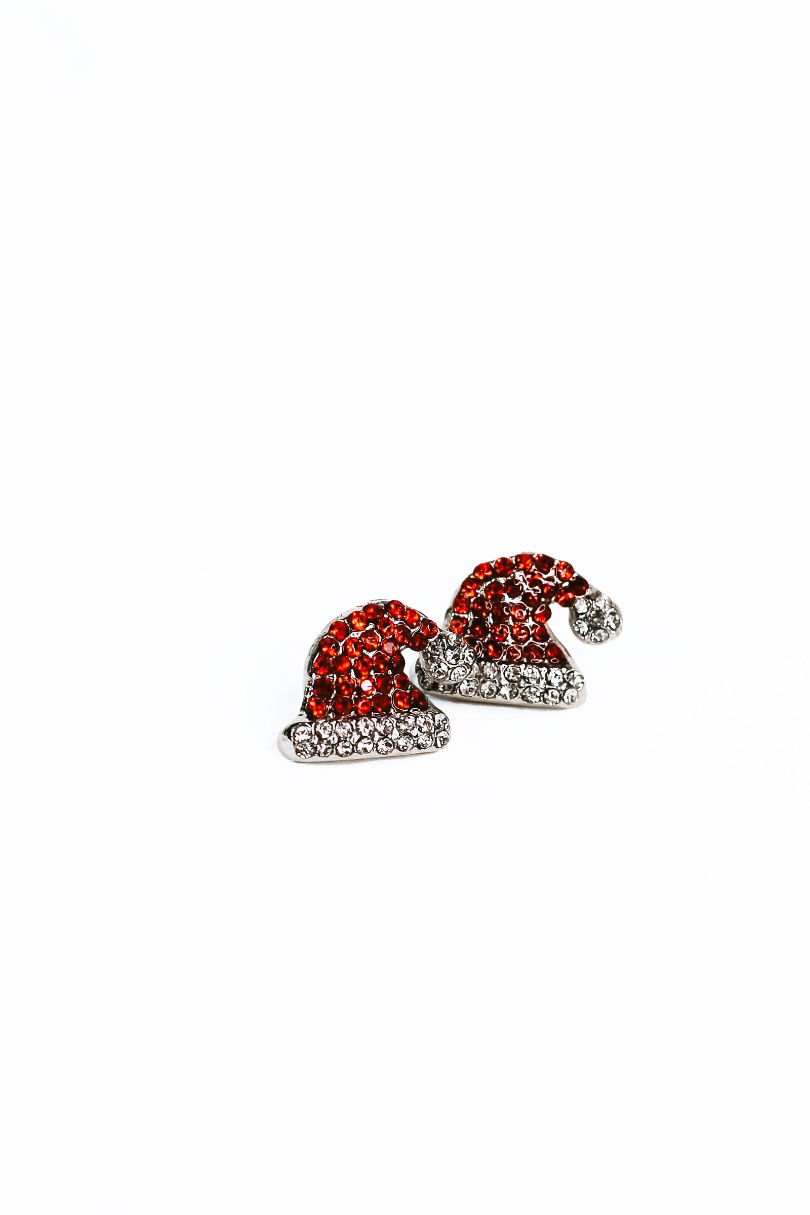 Rhinestone Santa Hats Stud Earrings