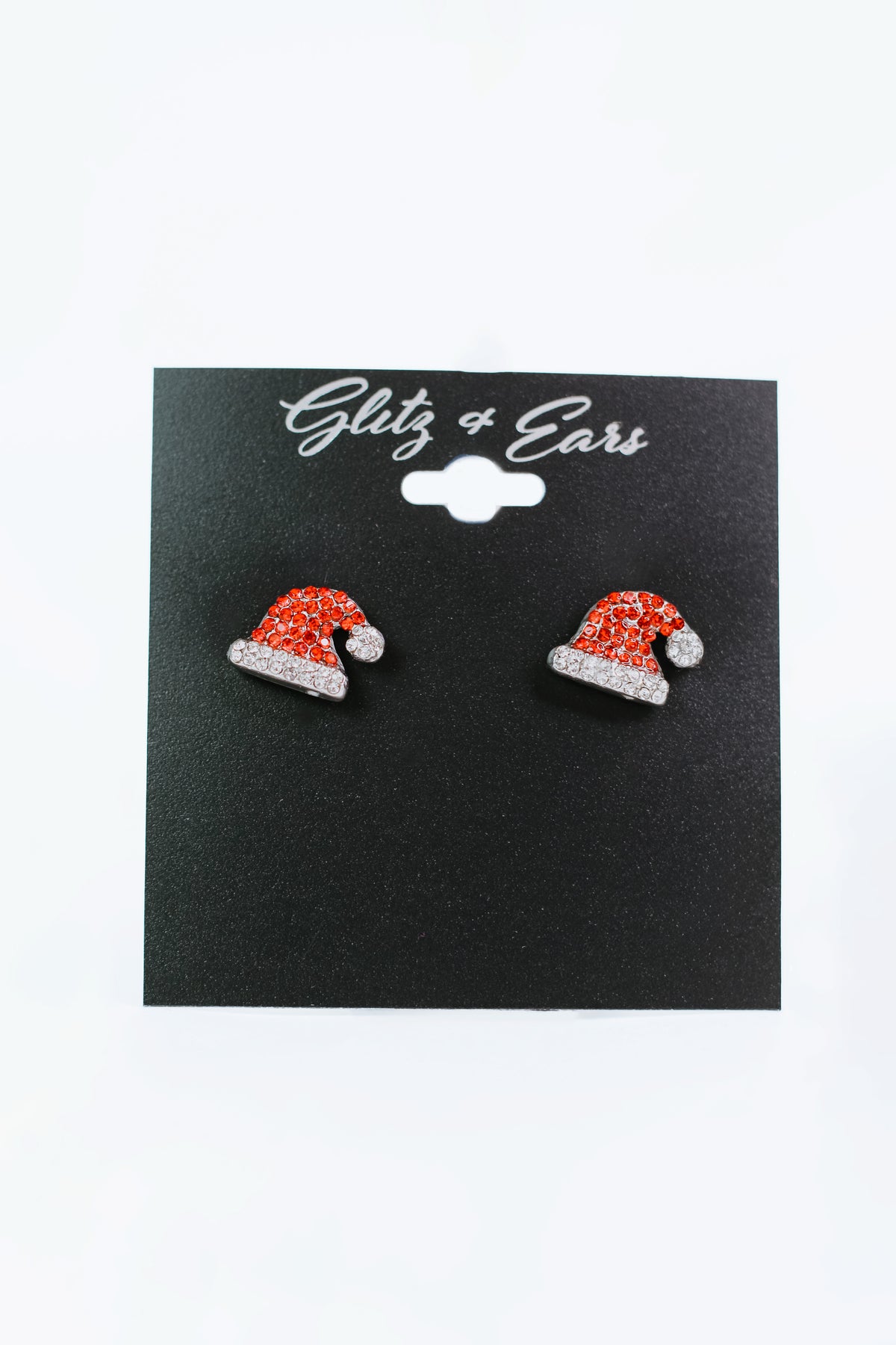 Rhinestone Santa Hats Stud Earrings