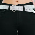 Rounded Belt Loop All Rhinestone Belt