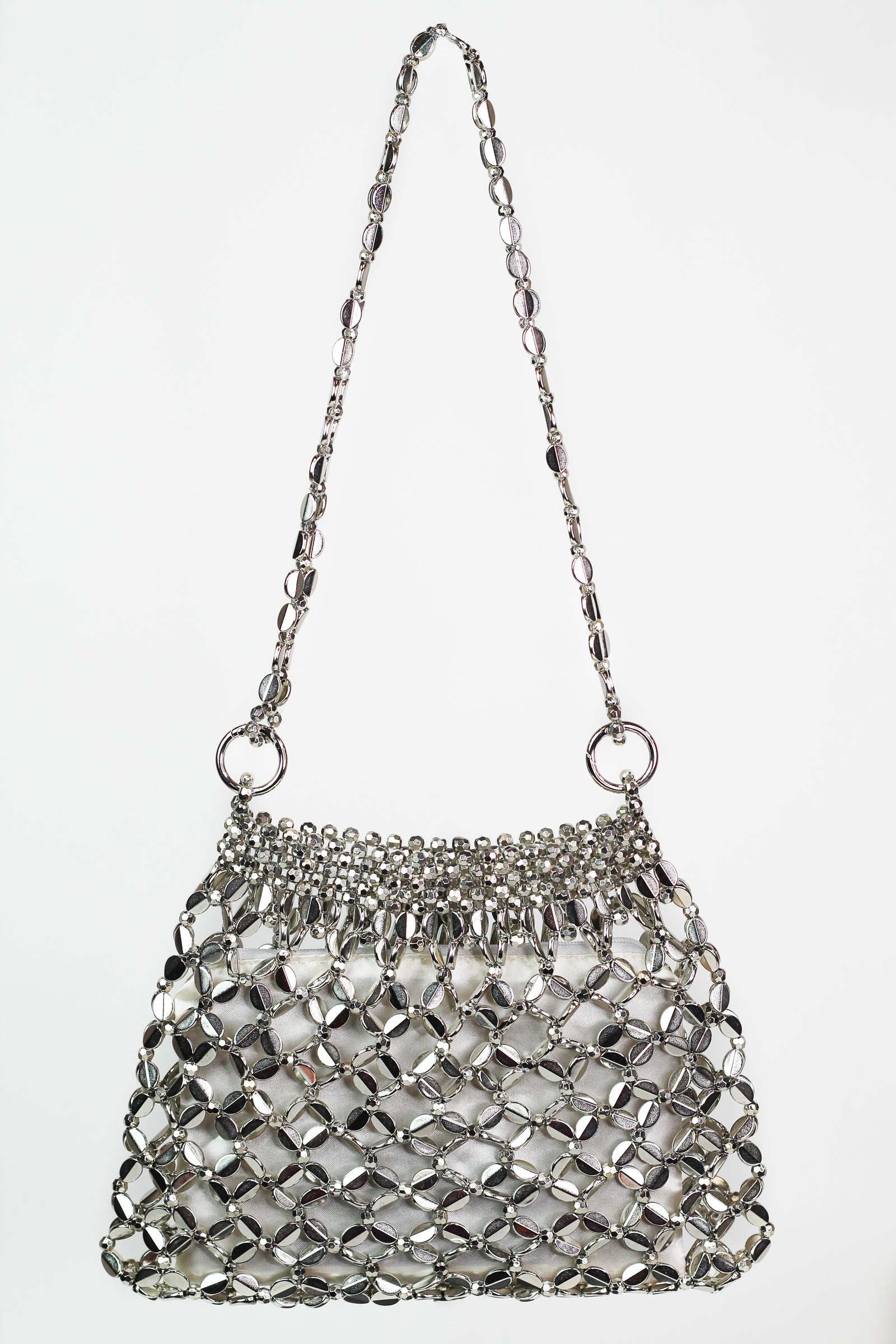 Beaded Pouch w/ Satin Lining Evening Purse