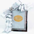 Mirrored Rhinestone Trimmed Picture Frame w/ Glitter Ribbon & Large Rhinestone Pendant - Glitz & Ears Boutique