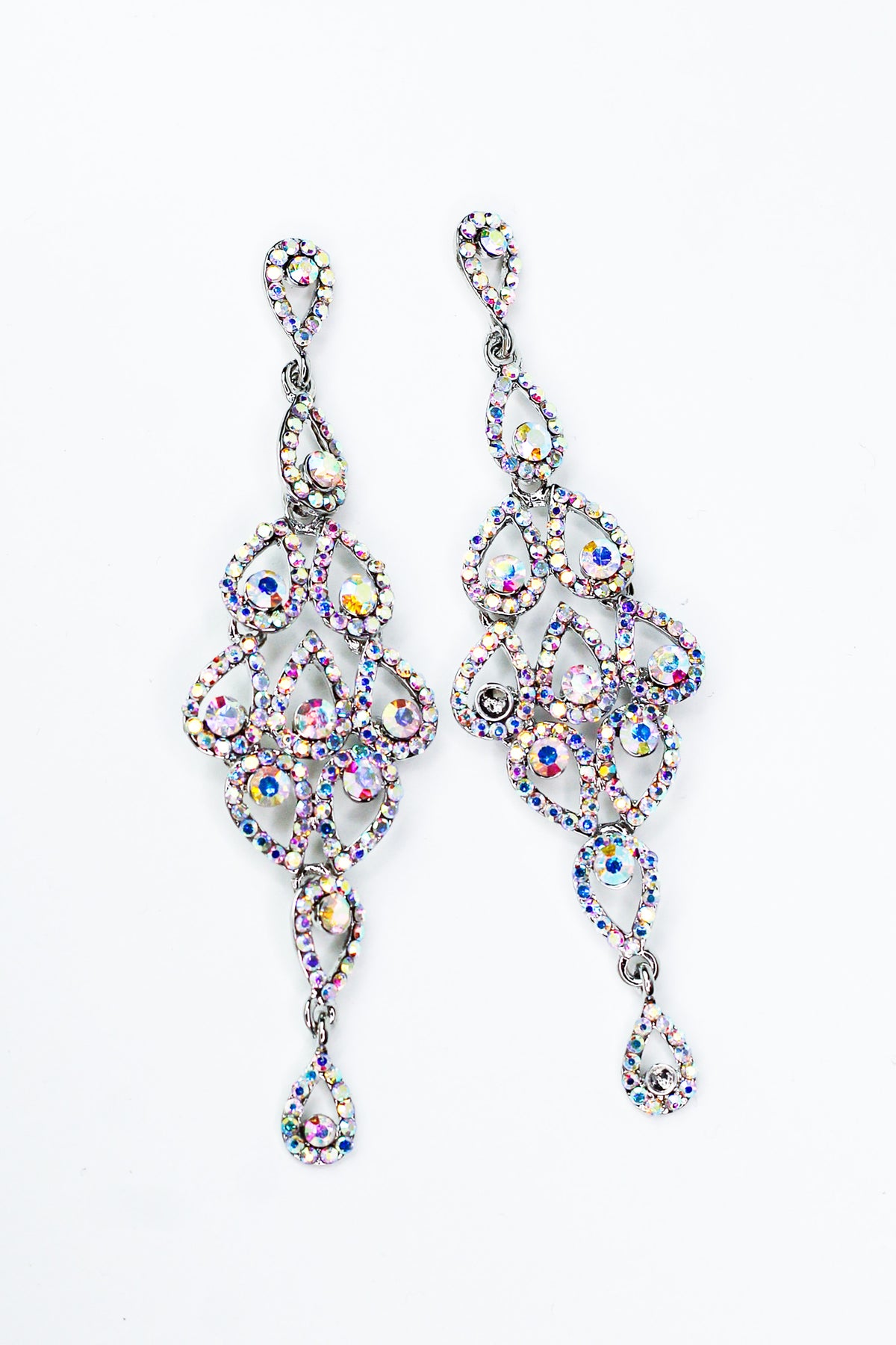 Extra Long 1-2-3-2-1 Teardrop Pattern Earring - Glitz &amp; Ears Boutique