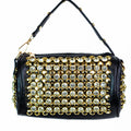 Studded Rhinestone Barrel Bag