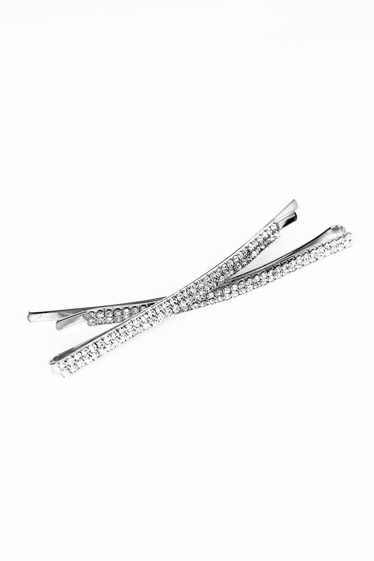 Double Row Rhinestone Bobby Pin Set