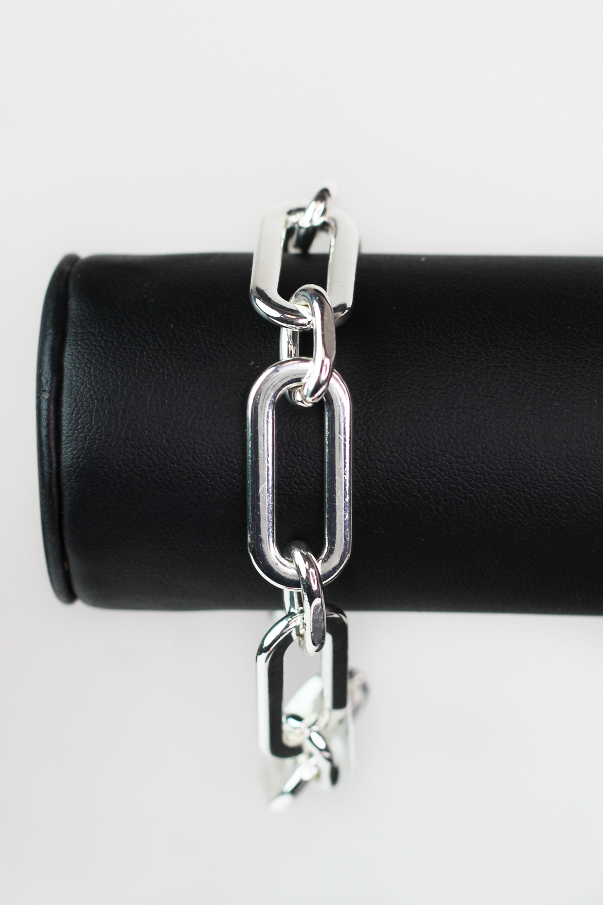 Long Plain Oval Link Toggle Bracelet