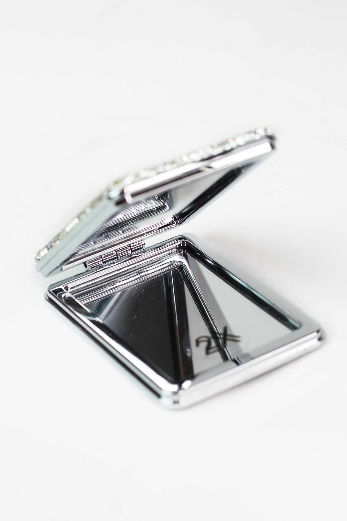 Rhinestone Rectangle Mirror Compact