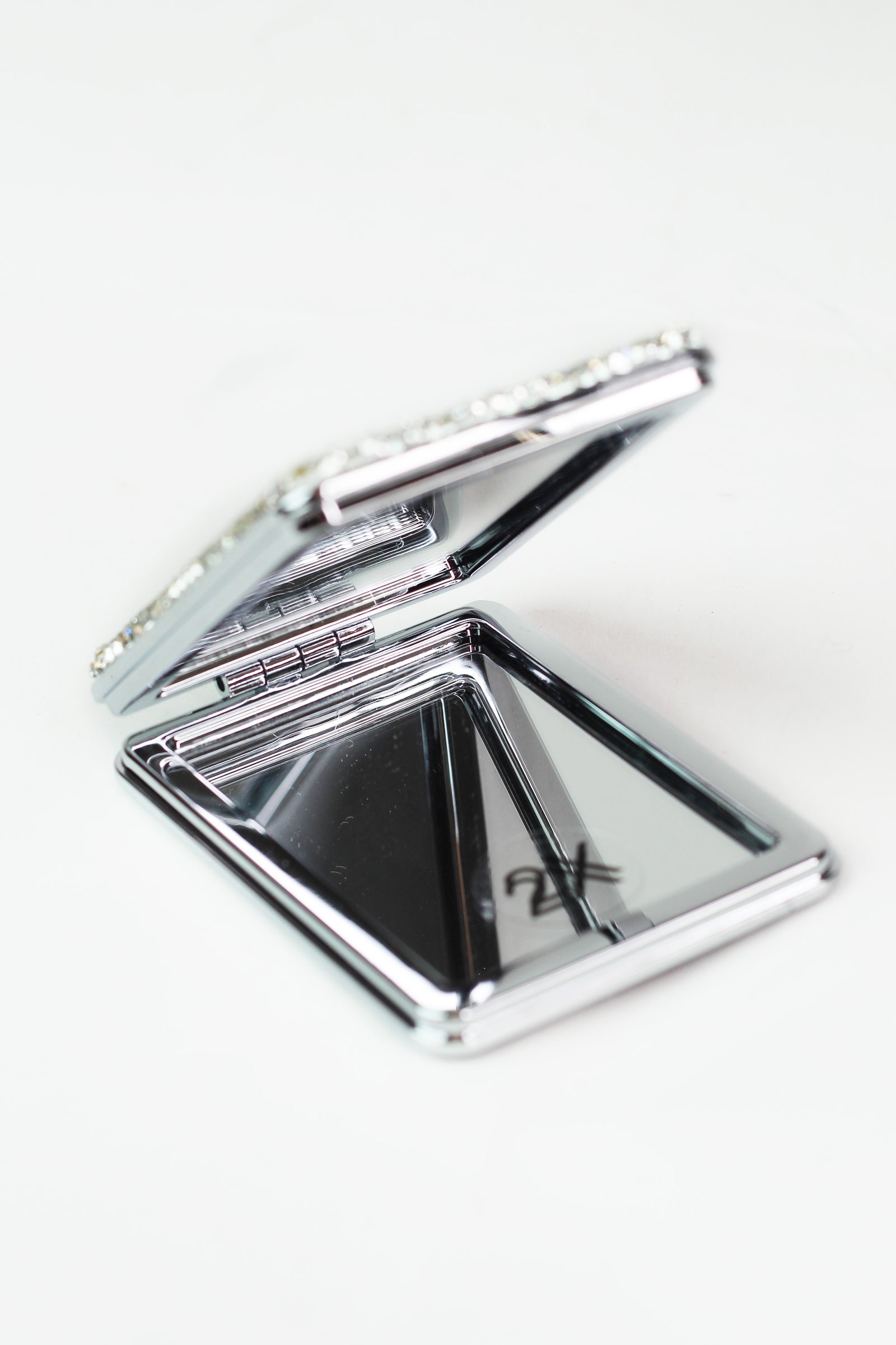 Rhinestone Rectangle Mirror Compact