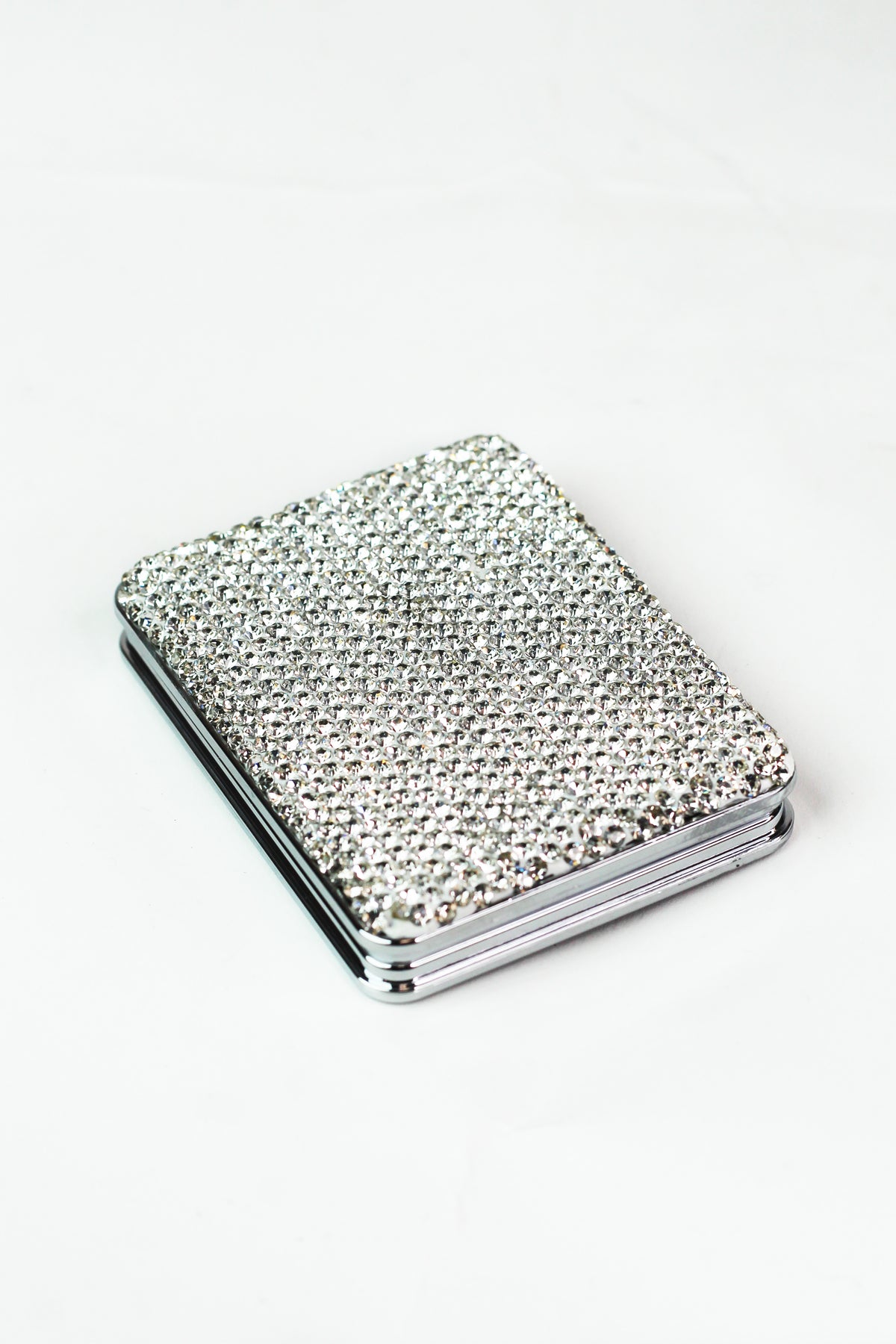 Rhinestone Rectangle Mirror Compact