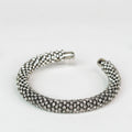 Thick Slant Row Rhinestone Open Bangle