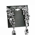 Large Teardrop Dangle Clip Earrings
