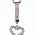 Rhinestone Heart Keychain