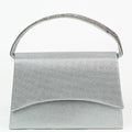 Structured Top Handle Handbag W/Rhinestones