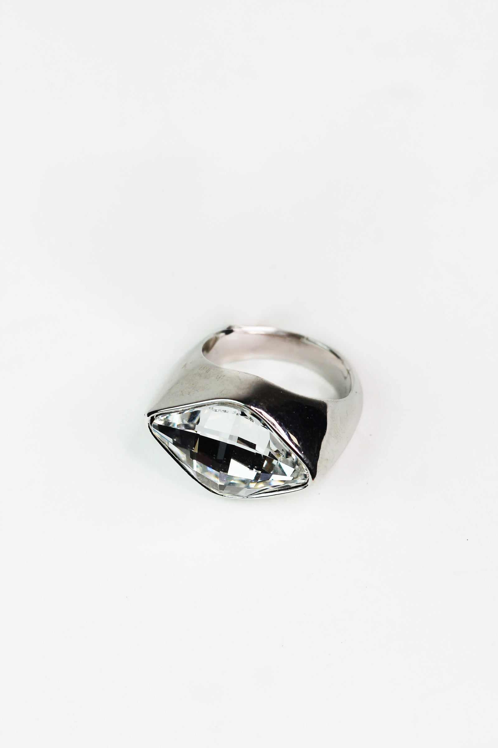Large Sideways Diamond Stone Ring