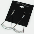 Baguette Scoop Bottom Open Triangle Earring