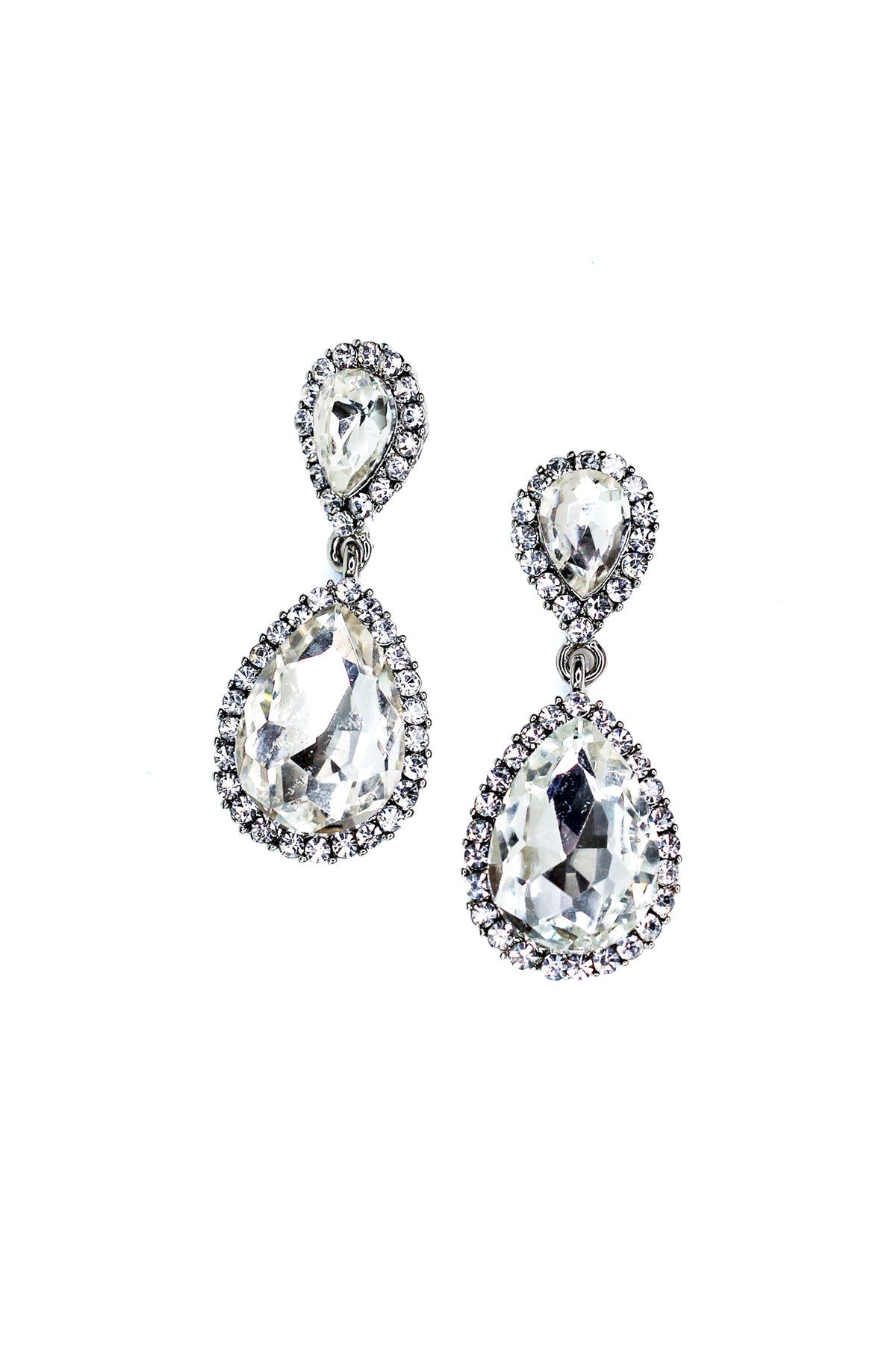Teardrop Rhinestone Trim Earring - Glitz & Ears Boutique