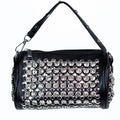 Studded Rhinestone Barrel Bag