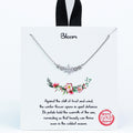 Dainty Floral Rhinestone Accent Necklace