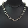 Ball End Long Link Chain Necklace