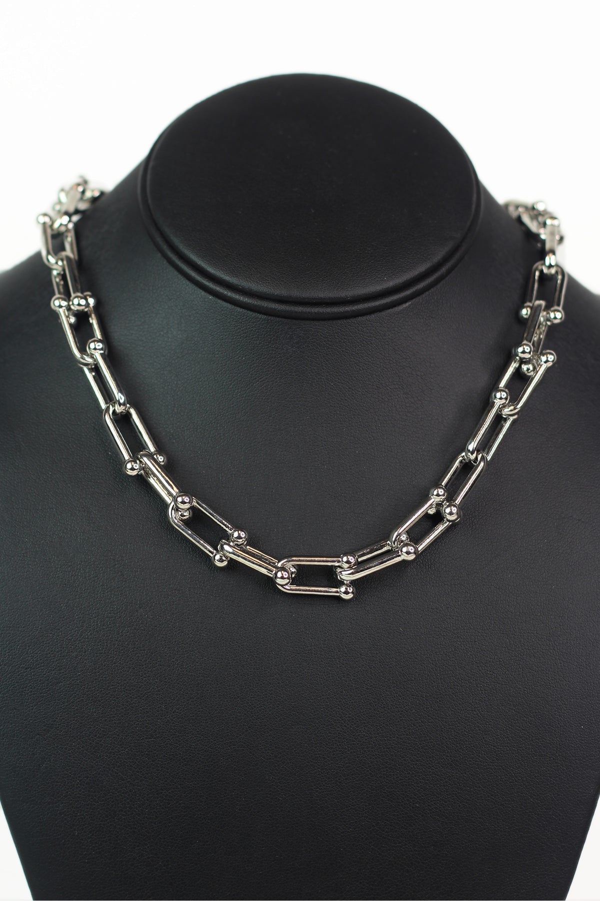 Ball End Long Link Chain Necklace