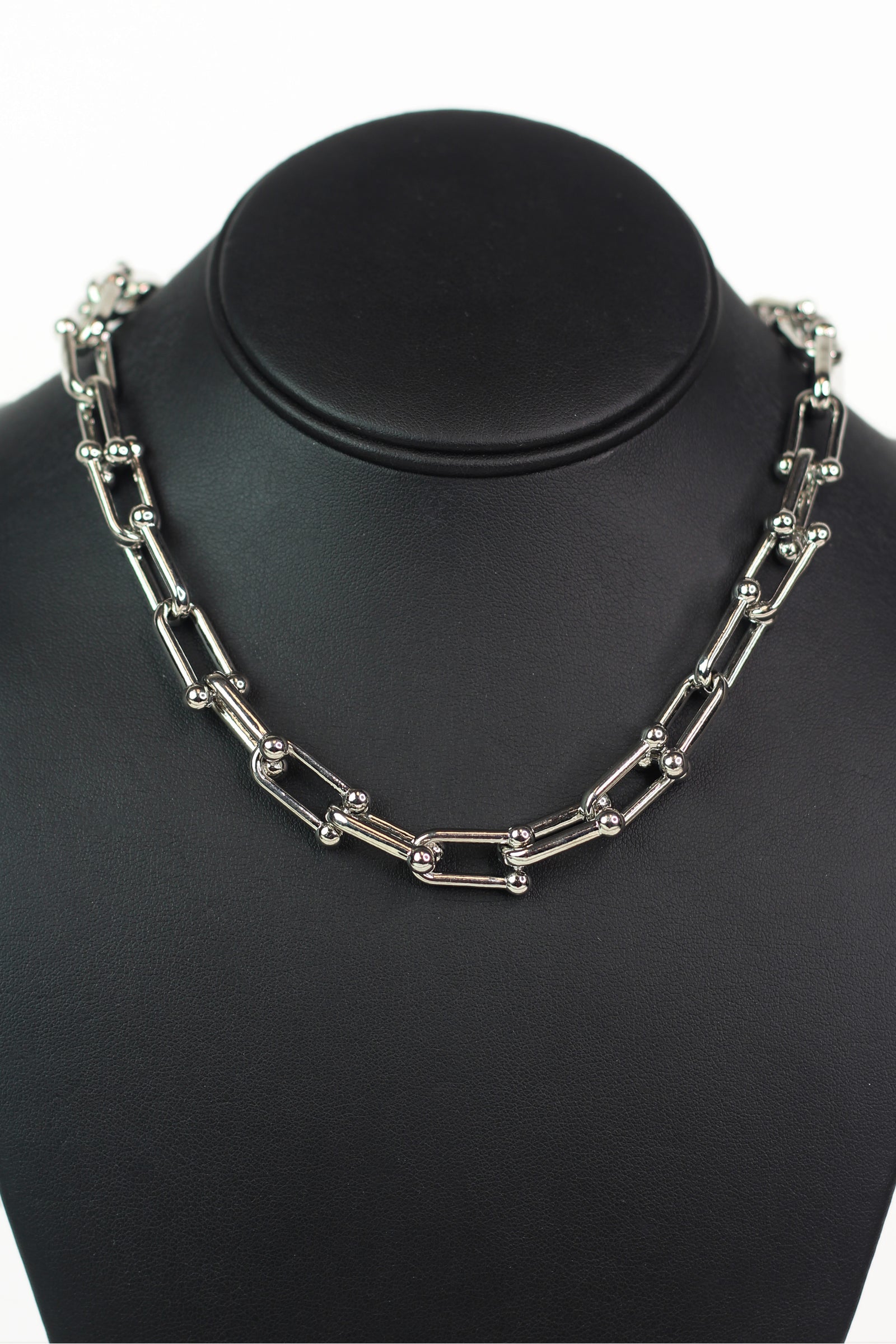 Ball End Long Link Chain Necklace
