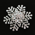 Flower & Raised Middle Snowflake Brooch
