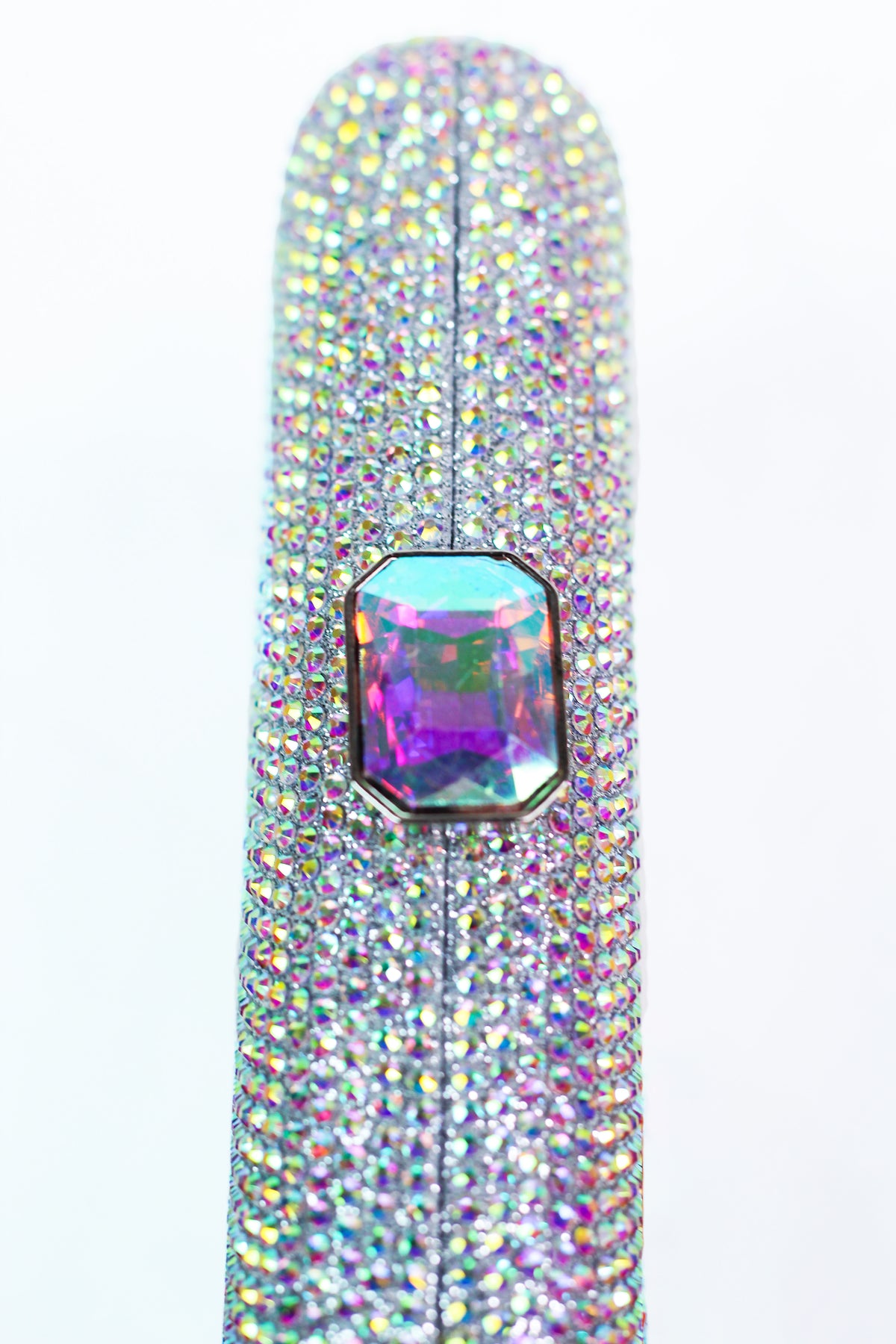 Hard All Over Rhinestone Clutch w/ Large Gem Snap