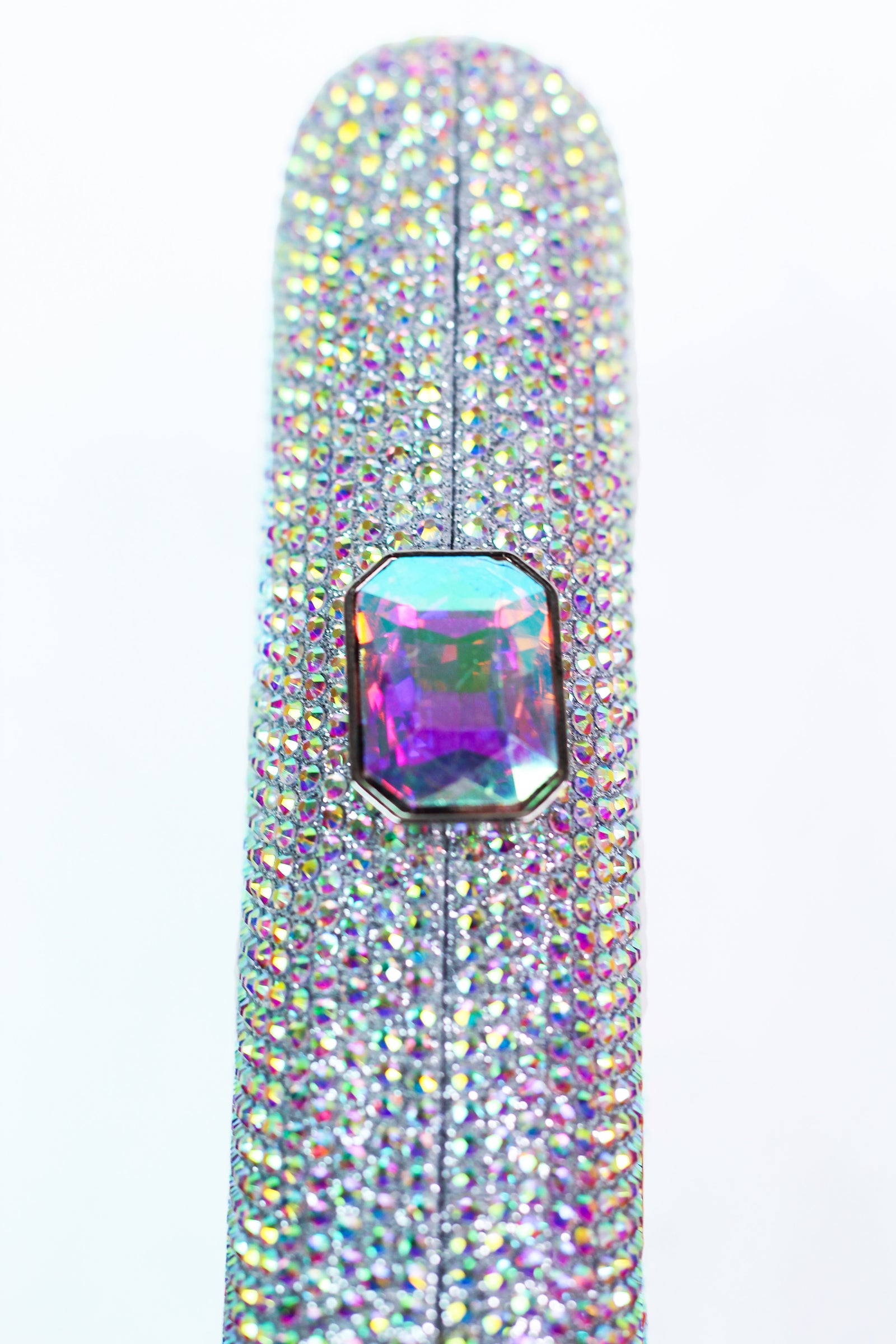 Hard All Over Rhinestone Clutch w/ Large Gem Snap