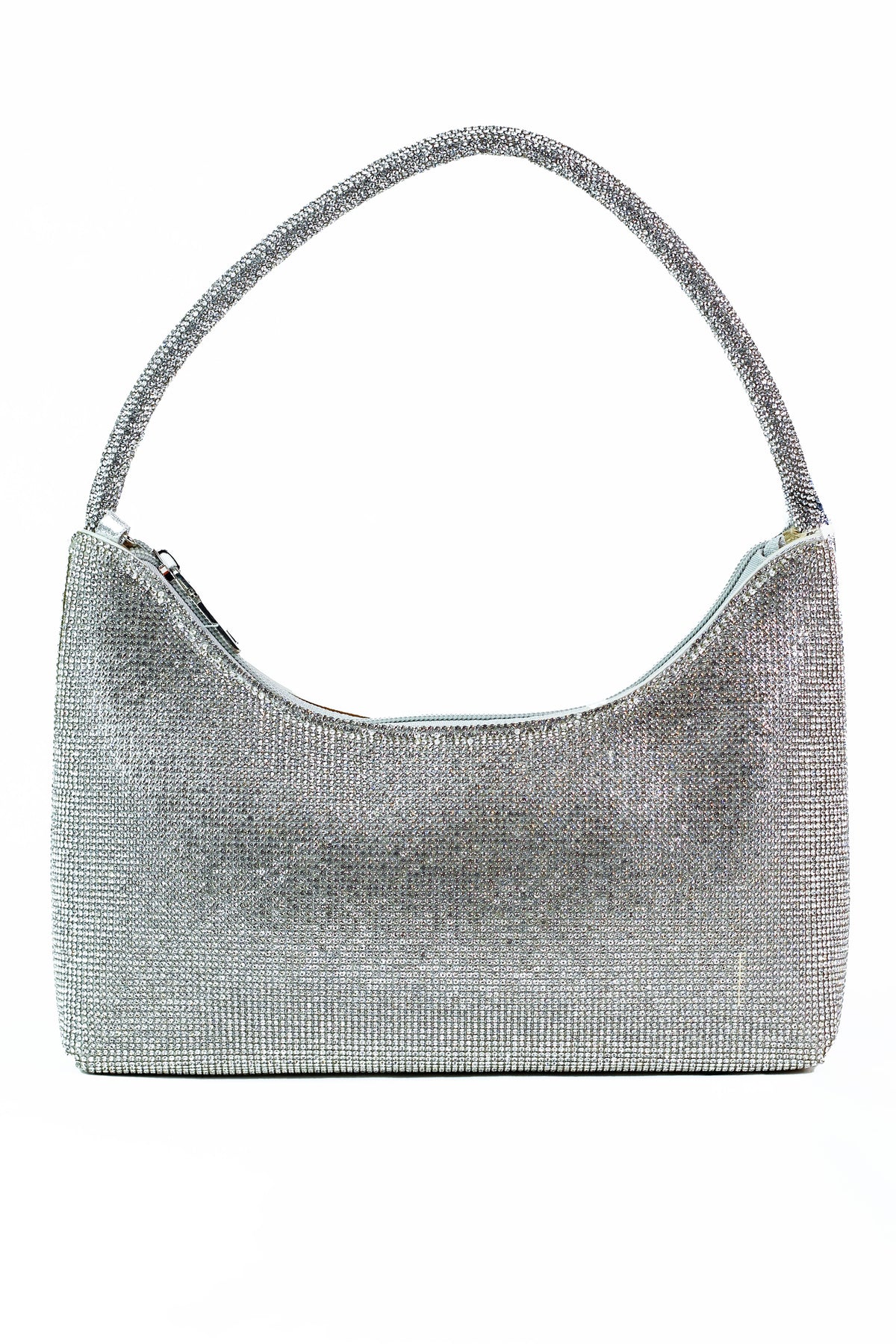 All Rhinestone Single Handle Evening Bag