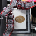 Stone Mirror Picture Frame w/ Ribbon Accents