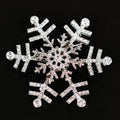 Raised Middle Large Snowflake Brooch