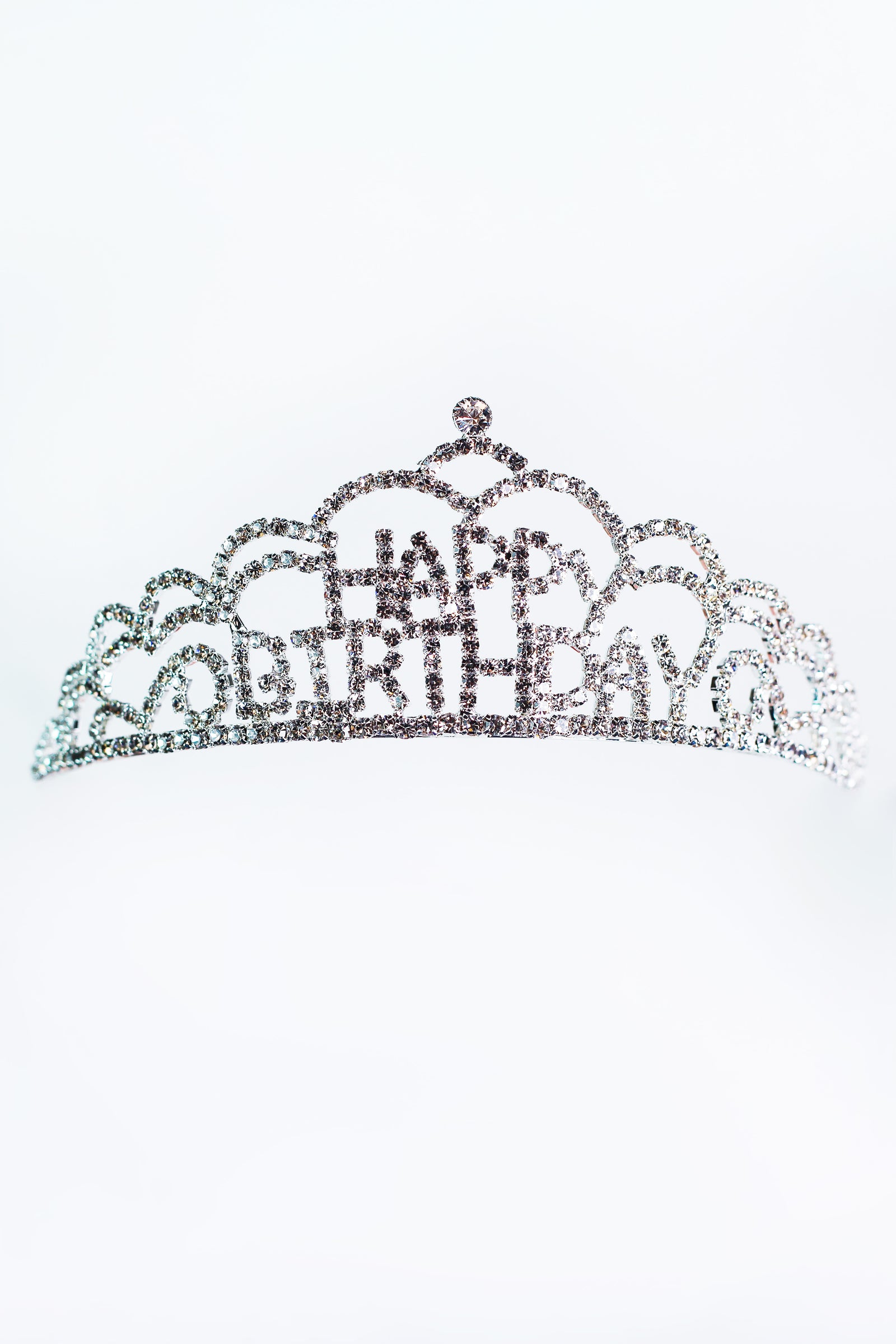 Happy Birthday Rhinestone Swirl Tiara