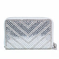 Baguette & Rhinestone Zip Around Wallet